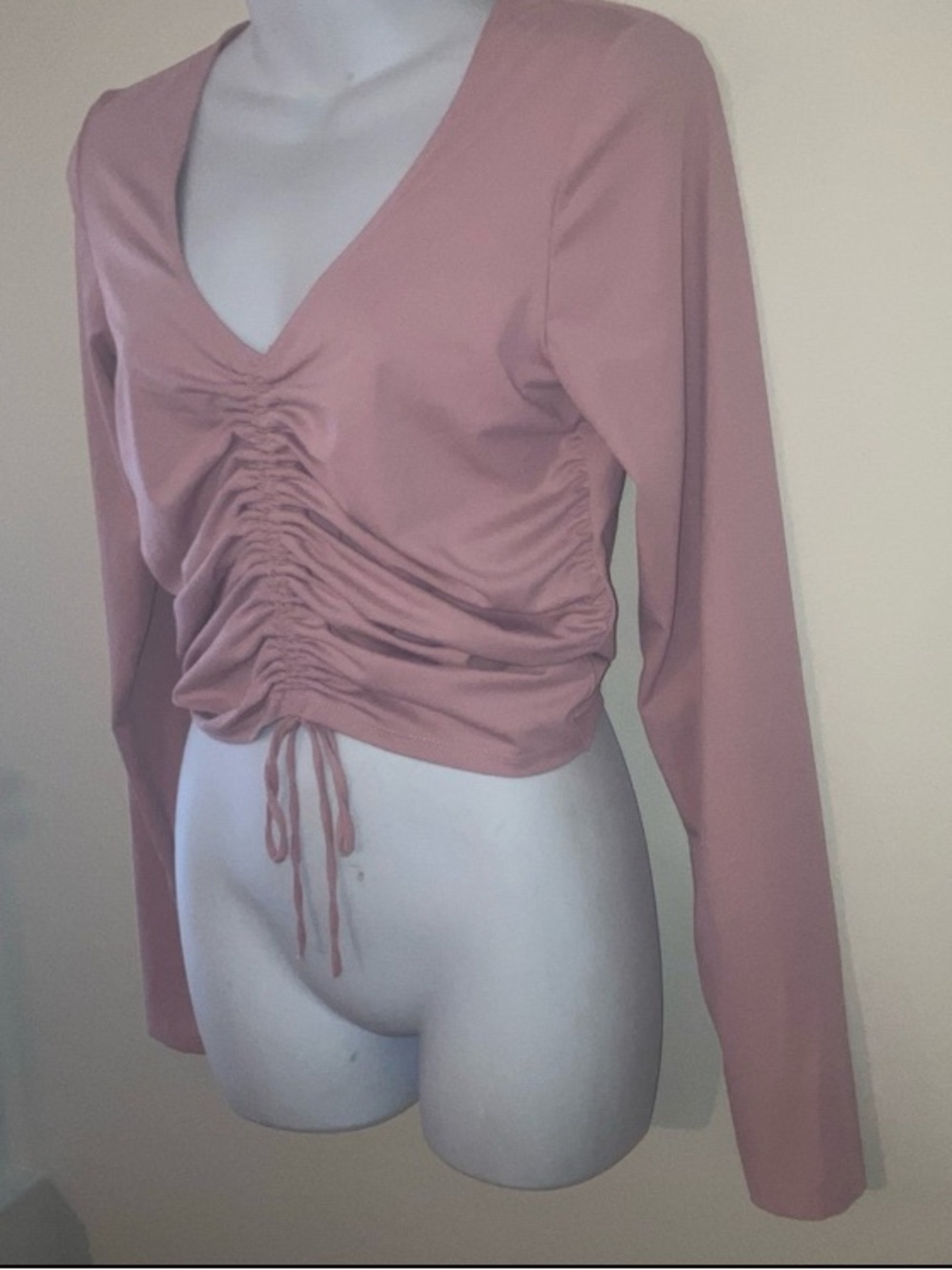 Ruched Relay Long Sleeve Top - Pink - Picture 5 of 8